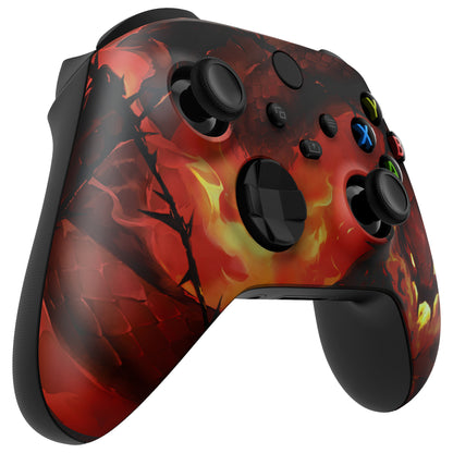 eXtremeRate Xbox Series X&Sコントローラー用交換フロントハウジングシェル【煉獄ファイアサーペント】