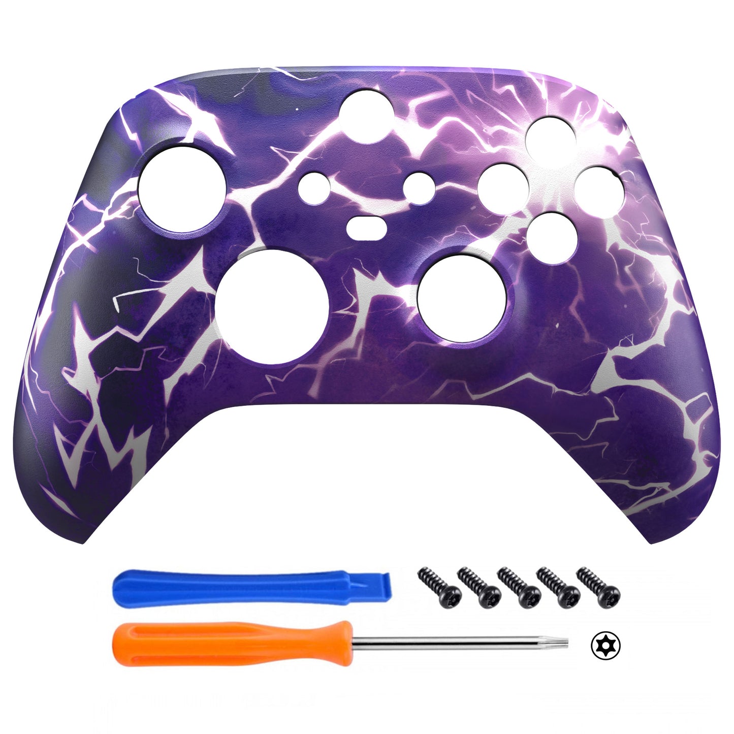 eXtremeRate Xbox Series X&Sコントローラー用交換フロントハウジングシェル【サンダーマジック】