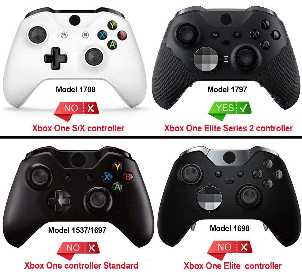 eXtremeRate Xbox One Elite Series 2&Elite 2 Coreコントローラー（モデル1797）用交換フロントハウジングシェルケース＆アクセントリング【ダマスクス】