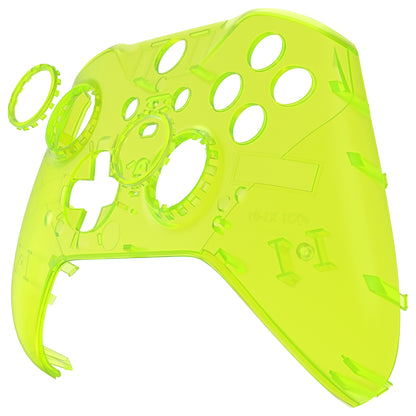 eXtremeRate Xbox One Elite Series 2&Elite 2 Coreコントローラー（モデル1797）用交換フロントハウジングシェルケース＆アクセントリング【クリアライムグリーン】