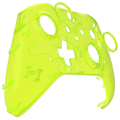 eXtremeRate Xbox One Elite Series 2&Elite 2 Coreコントローラー（モデル1797）用交換フロントハウジングシェルケース＆アクセントリング【クリアライムグリーン】