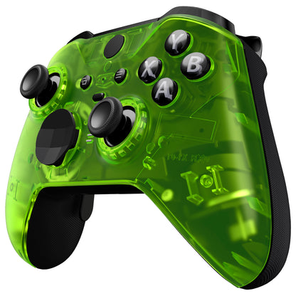 eXtremeRate Xbox One Elite Series 2&Elite 2 Coreコントローラー（モデル1797）用交換フロントハウジングシェルケース＆アクセントリング【クリアライムグリーン】