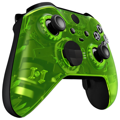 eXtremeRate Xbox One Elite Series 2&Elite 2 Coreコントローラー（モデル1797）用交換フロントハウジングシェルケース＆アクセントリング【クリアライムグリーン】