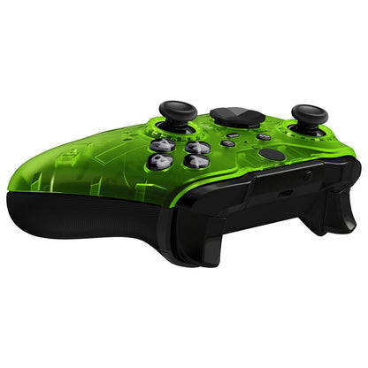 eXtremeRate Xbox One Elite Series 2&Elite 2 Coreコントローラー（モデル1797）用交換フロントハウジングシェルケース＆アクセントリング【クリアライムグリーン】