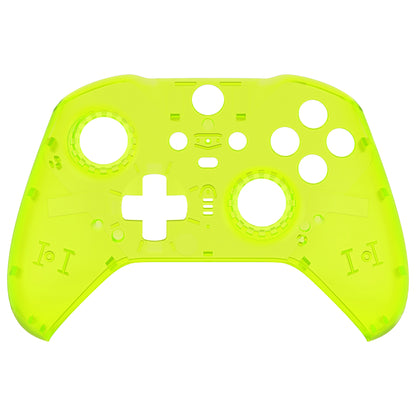 eXtremeRate Xbox One Elite Series 2&Elite 2 Coreコントローラー（モデル1797）用交換フロントハウジングシェルケース＆アクセントリング【クリアライムグリーン】