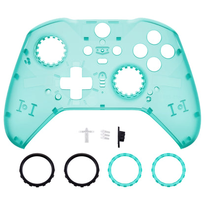 eXtremeRate Xbox One Elite Series 2&Elite 2 Coreコントローラー（モデル1797）用交換フロントハウジングシェルケース＆アクセントリング【エメラルドグリーン】