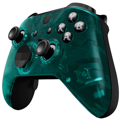 eXtremeRate Xbox One Elite Series 2&Elite 2 Coreコントローラー（モデル1797）用交換フロントハウジングシェルケース＆アクセントリング【エメラルドグリーン】