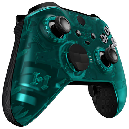 eXtremeRate Xbox One Elite Series 2&Elite 2 Coreコントローラー（モデル1797）用交換フロントハウジングシェルケース＆アクセントリング【エメラルドグリーン】
