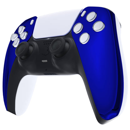 eXtremeRate PS5コントローラーBDM-010/020/030/040/050対応交換対応用フロントハウジングシェル【クロームブルーグロッシー】