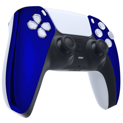 eXtremeRate PS5コントローラーBDM-010/020/030/040/050対応交換対応用フロントハウジングシェル【クロームブルーグロッシー】