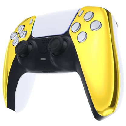 eXtremeRate PS5コントローラーBDM-010/020/030/040/050対応交換対応用フロントハウジングシェル【クロームゴールド】