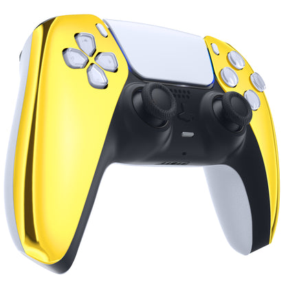 eXtremeRate PS5コントローラーBDM-010/020/030/040/050対応交換対応用フロントハウジングシェル【クロームゴールド】