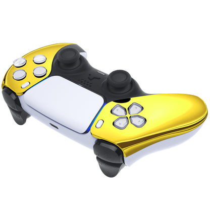 eXtremeRate PS5コントローラーBDM-010/020/030/040/050対応交換対応用フロントハウジングシェル【クロームゴールド】