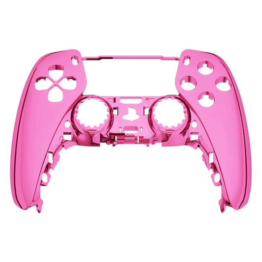 eXtremeRate PS5コントローラーBDM-010/020/030/040/050対応交換対応用フロントハウジングシェル【クロームピンクグロッシー】