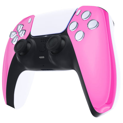 eXtremeRate PS5コントローラーBDM-010/020/030/040/050対応交換対応用フロントハウジングシェル【クロームピンクグロッシー】