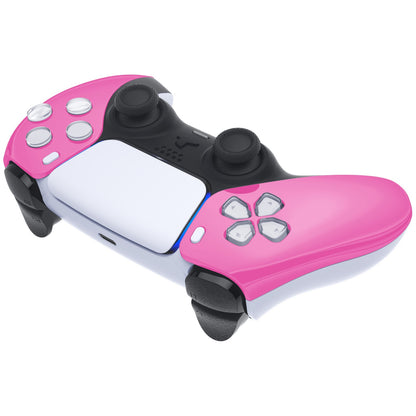 eXtremeRate PS5コントローラーBDM-010/020/030/040/050対応交換対応用フロントハウジングシェル【クロームピンクグロッシー】