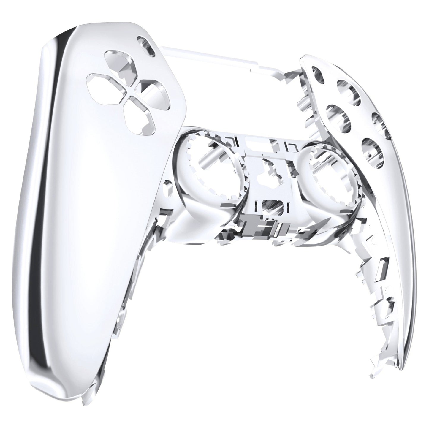 eXtremeRate PS5コントローラーBDM-010/020/030/040/050対応交換対応用フロントハウジングシェル【クロームシルバー】