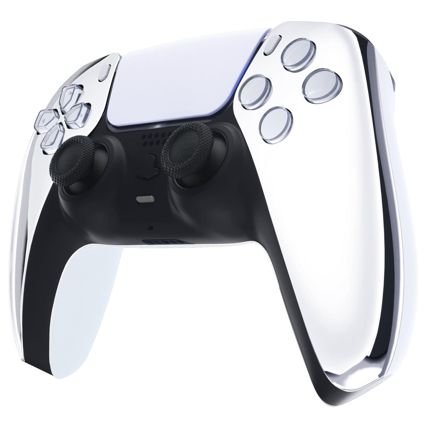 eXtremeRate PS5コントローラーBDM-010/020/030/040/050対応交換対応用フロントハウジングシェル【クロームシルバー】