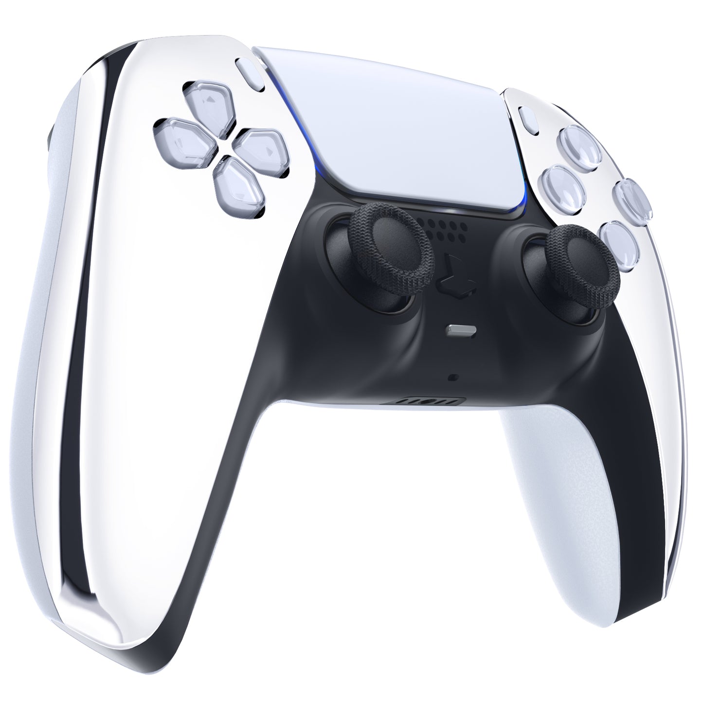 eXtremeRate PS5コントローラーBDM-010/020/030/040/050対応交換対応用フロントハウジングシェル【クロームシルバー】