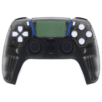 eXtremeRate PS5コントローラーBDM-010/020/030/040/050/060対応交換対応用フロントハウジングシェル＆タッチパッド【クリアブラック】