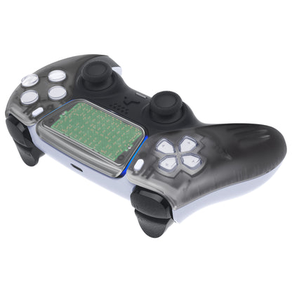 eXtremeRate PS5コントローラーBDM-010/020/030/040/050/060対応交換対応用フロントハウジングシェル＆タッチパッド【クリアブラック】