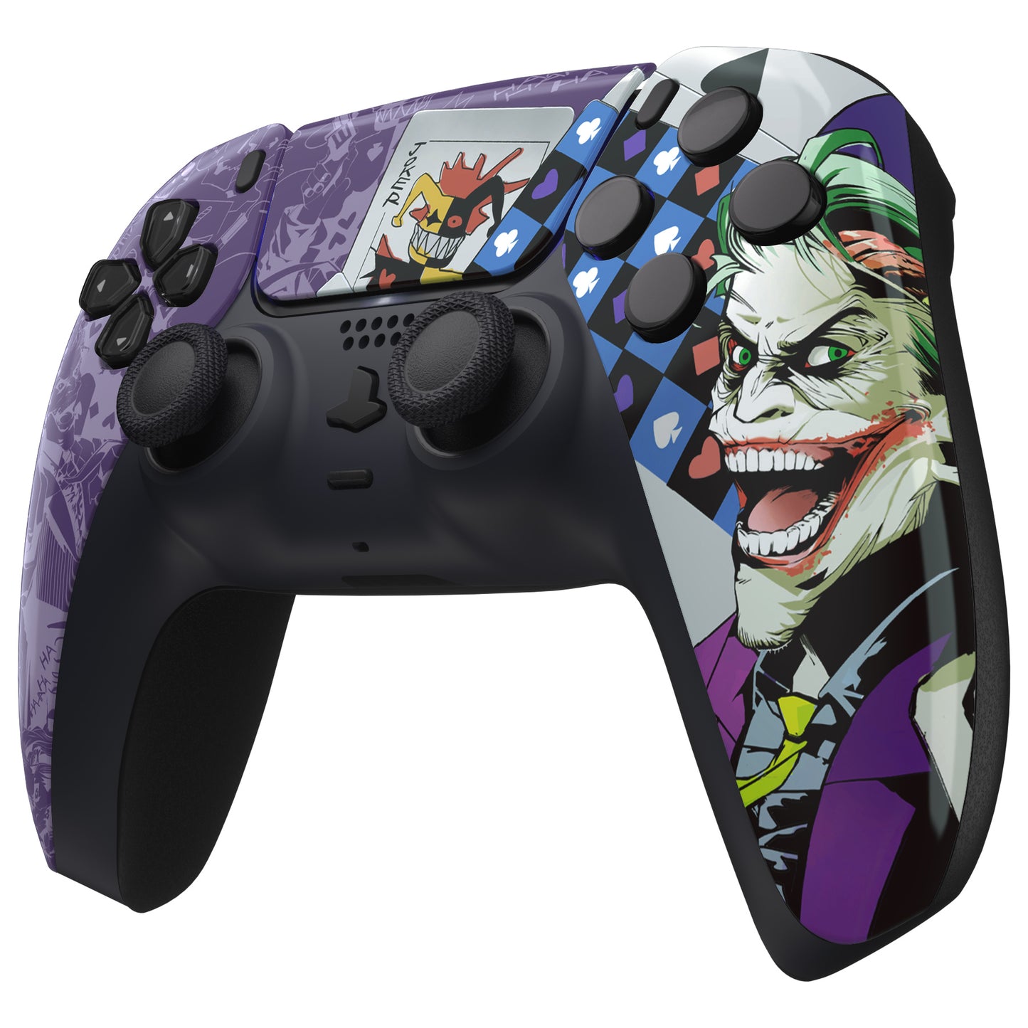 eXtremeRate PS5コントローラーBDM-010/020/030/040/050/060対応交換対応用フロントハウジングシェル＆タッチパッド【ピエロトランプ】