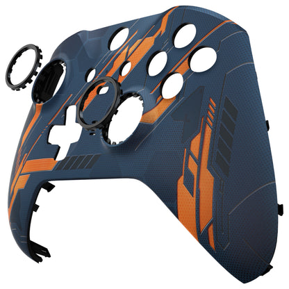 eXtremeRate Xbox One Elite Series 2&Elite 2 Coreコントローラー（モデル1797）用交換フロントハウジングシェルケース＆アクセントリング【暗闇で光る-メカイエロー】