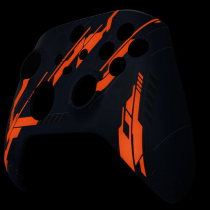 eXtremeRate Replacement Front Housing Shell for Xbox Series X & S Controller - Glow in Dark Orange Mecha eXtremeRate