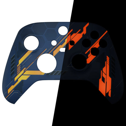 eXtremeRate Replacement Front Housing Shell for Xbox Series X & S Controller - Glow in Dark Orange Mecha eXtremeRate