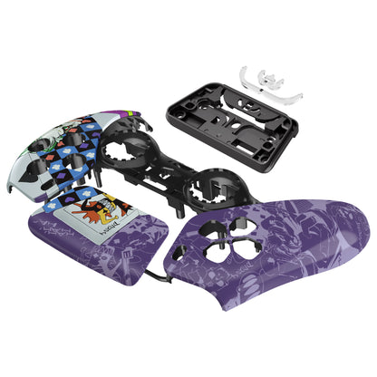 eXtremeRate PS5コントローラーBDM-010/020/030/040/050対応交換対応用フロントハウジングシェル＆タッチパッド【ピエロトランプ】