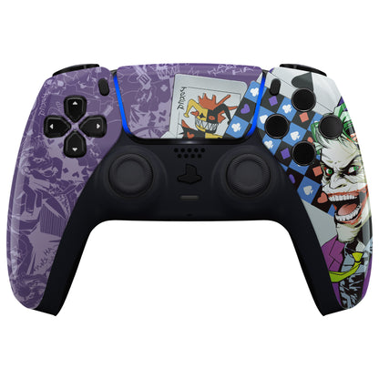 eXtremeRate PS5コントローラーBDM-010/020/030/040/050対応交換対応用フロントハウジングシェル＆タッチパッド【ピエロトランプ】