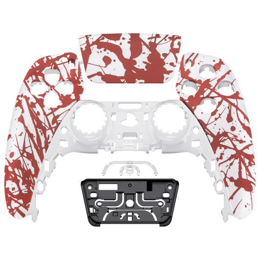 eXtremeRate PS5コントローラーBDM-010/020/030/040/050対応交換対応用フロントハウジングシェル＆タッチパッド【血痕】
