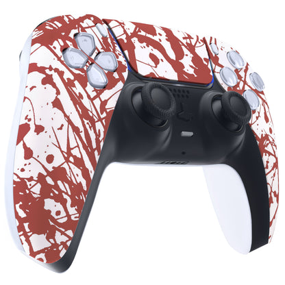 eXtremeRate PS5コントローラーBDM-010/020/030/040/050対応交換対応用フロントハウジングシェル＆タッチパッド【血痕】