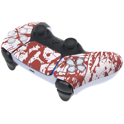 eXtremeRate PS5コントローラーBDM-010/020/030/040/050対応交換対応用フロントハウジングシェル＆タッチパッド【血痕】