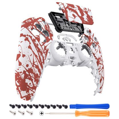 eXtremeRate PS5コントローラーBDM-010/020/030/040/050対応交換対応用フロントハウジングシェル＆タッチパッド【血痕】