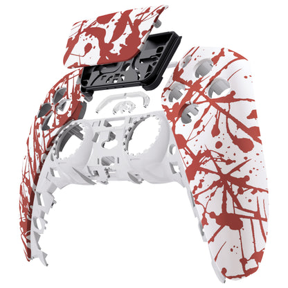 eXtremeRate PS5コントローラーBDM-010/020/030/040/050対応交換対応用フロントハウジングシェル＆タッチパッド【血痕】
