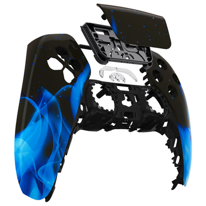 eXtremeRate PS5コントローラーBDM-010/020/030/040/050対応交換対応用フロントハウジングシェル＆タッチパッド【ブルーフレームスカル】
