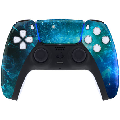 eXtremeRate PS5コントローラーBDM-010/020/030/040/050対応交換対応用フロントハウジングシェル＆タッチパッド【青い星雲】