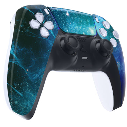 eXtremeRate PS5コントローラーBDM-010/020/030/040/050対応交換対応用フロントハウジングシェル＆タッチパッド【青い星雲】