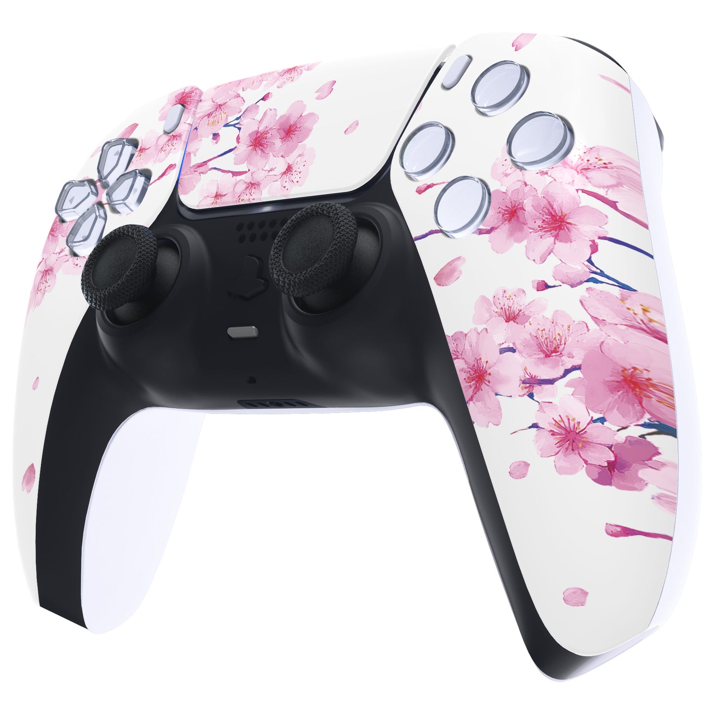 eXtremeRate PS5コントローラーBDM-010/020/030/040/050対応交換対応用フロントハウジングシェル＆タッチパッド【桜のささやき】