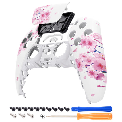 eXtremeRate PS5コントローラーBDM-010/020/030/040/050対応交換対応用フロントハウジングシェル＆タッチパッド【桜のささやき】
