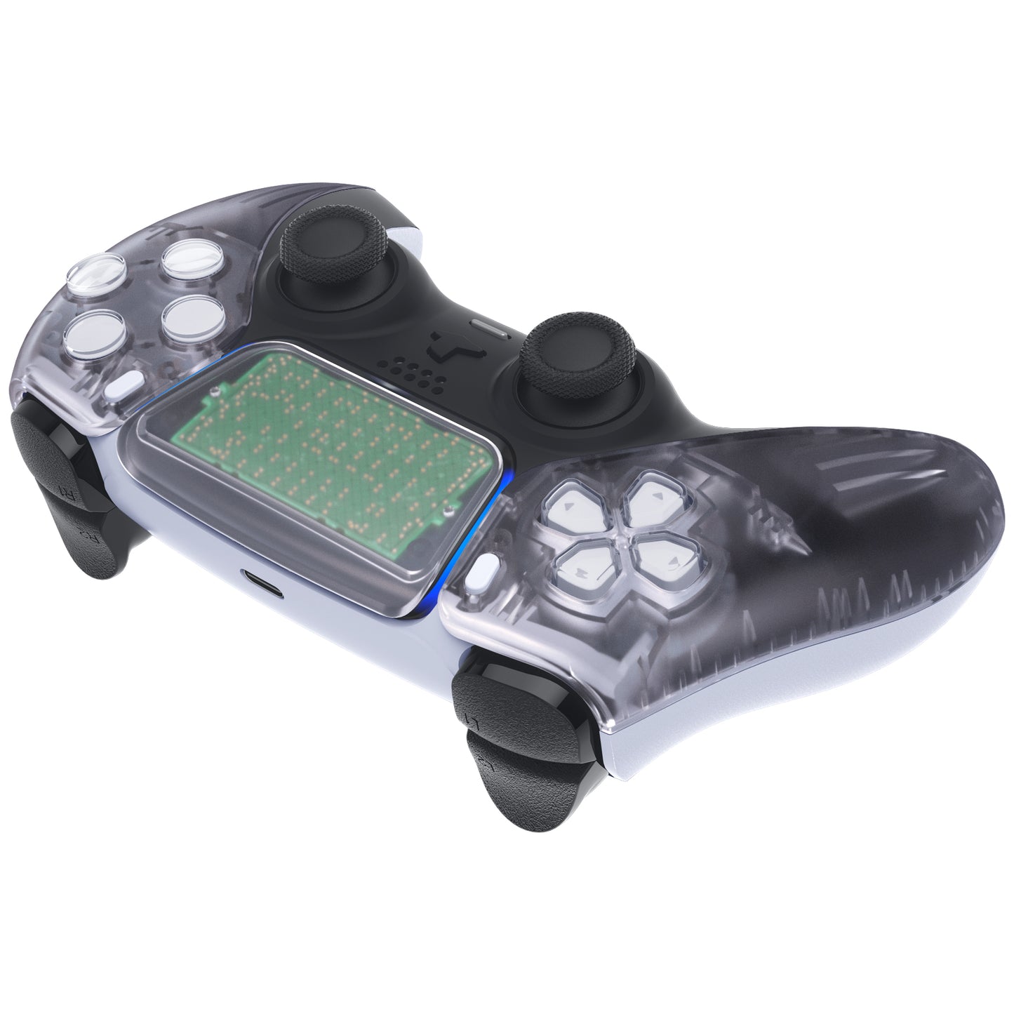 eXtremeRate PS5コントローラーBDM-010/020/030/040/050対応交換対応用フロントハウジングシェル＆タッチパッド【クリア】