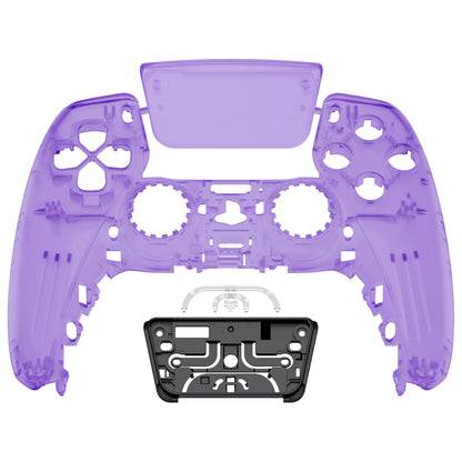 eXtremeRate PS5コントローラーBDM-010/020/030/040/050対応交換対応用フロントハウジングシェル＆タッチパッド【クリアパープル】