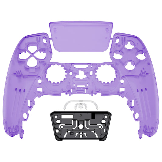 eXtremeRate PS5コントローラーBDM-010/020/030/040/050対応交換対応用フロントハウジングシェル＆タッチパッド【クリアパープル】