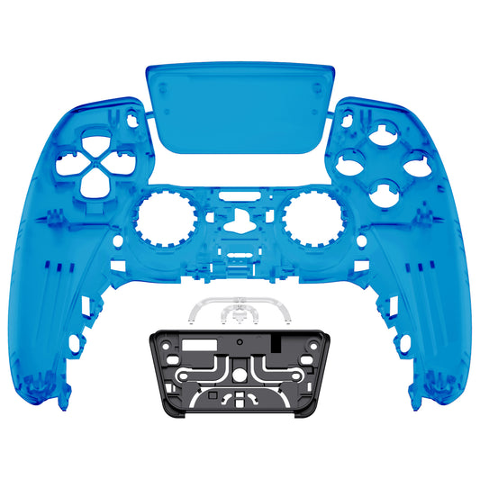 eXtremeRate PS5コントローラーBDM-010/020/030/040/050対応交換対応用フロントハウジングシェル＆タッチパッド【クリアブルー】