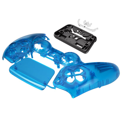 eXtremeRate PS5コントローラーBDM-010/020/030/040/050対応交換対応用フロントハウジングシェル＆タッチパッド【クリアブルー】
