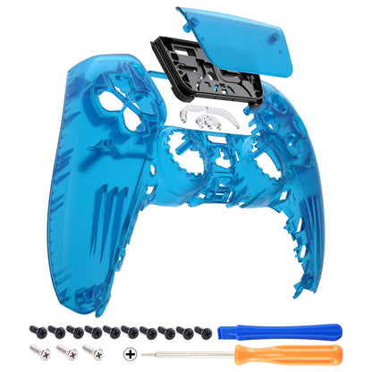 eXtremeRate PS5コントローラーBDM-010/020/030/040/050対応交換対応用フロントハウジングシェル＆タッチパッド【クリアブルー】