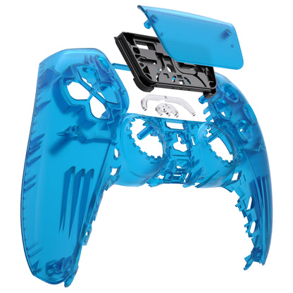 eXtremeRate PS5コントローラーBDM-010/020/030/040/050対応交換対応用フロントハウジングシェル＆タッチパッド【クリアブルー】
