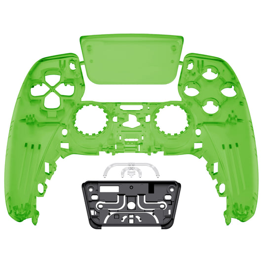 eXtremeRate PS5コントローラーBDM-010/020/030/040/050対応交換対応用フロントハウジングシェル＆タッチパッド【クリアグリーン】