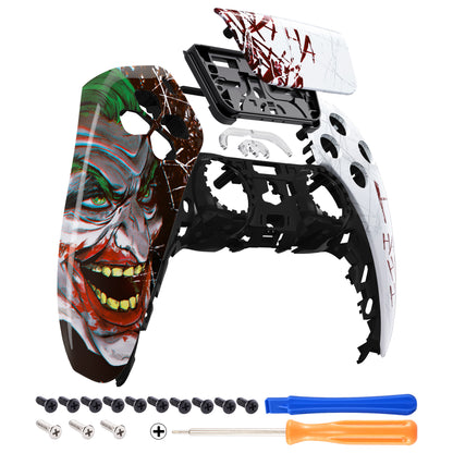 eXtremeRate PS5コントローラーBDM-010/020/030/040/050対応交換対応用フロントハウジングシェル＆タッチパッド【ピエロHAHAHA】
